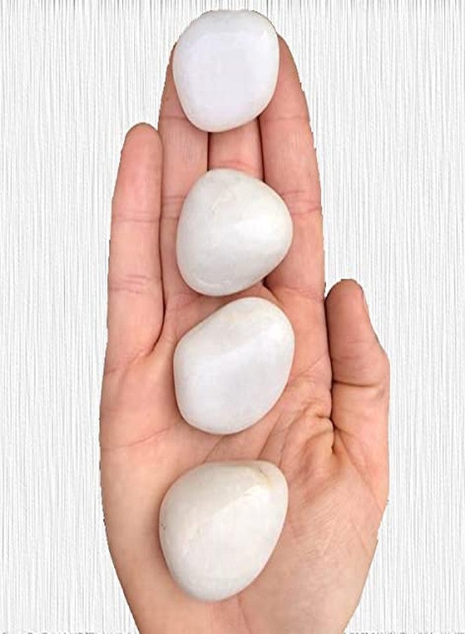 TOI SHOP White Agate Tumble/Pebbles Stone. for Reiki, Crystal, Vastu, Fang Shui Aura, Home Decor, Office Decor, Gifting, Good Luck, showpiece etc. (White, 900 gm) - Image 3